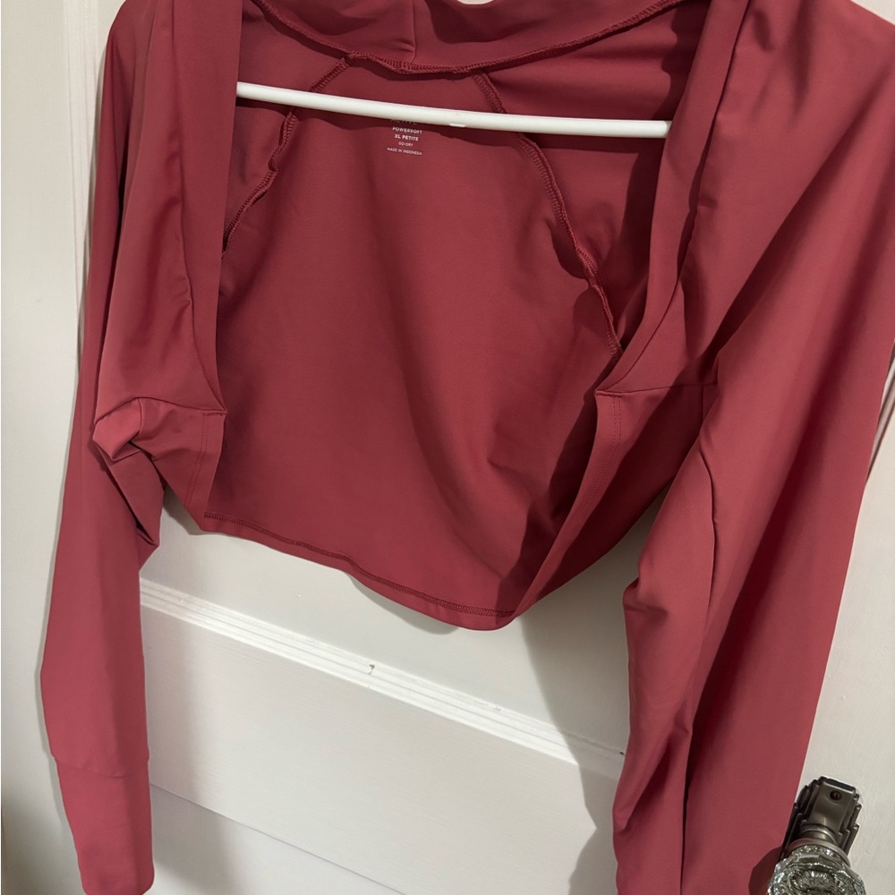 Old Navy Pink Cropped Polo Sweatshirt